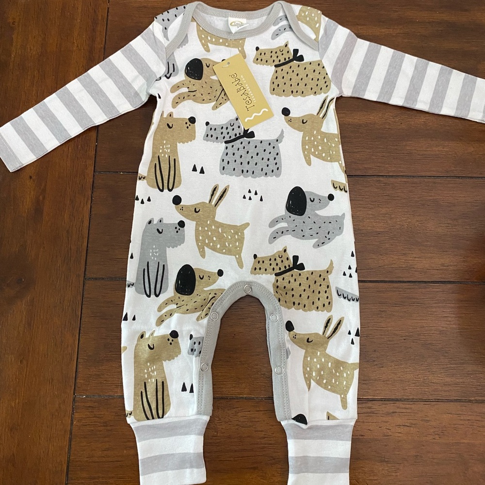 Cozy Animal Print Baby Footie